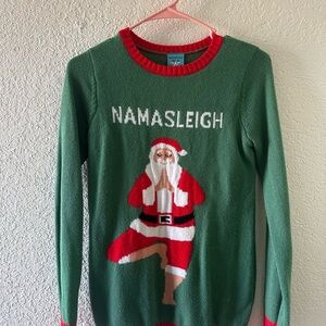 Green 'Namasleigh' Christmas Sweater